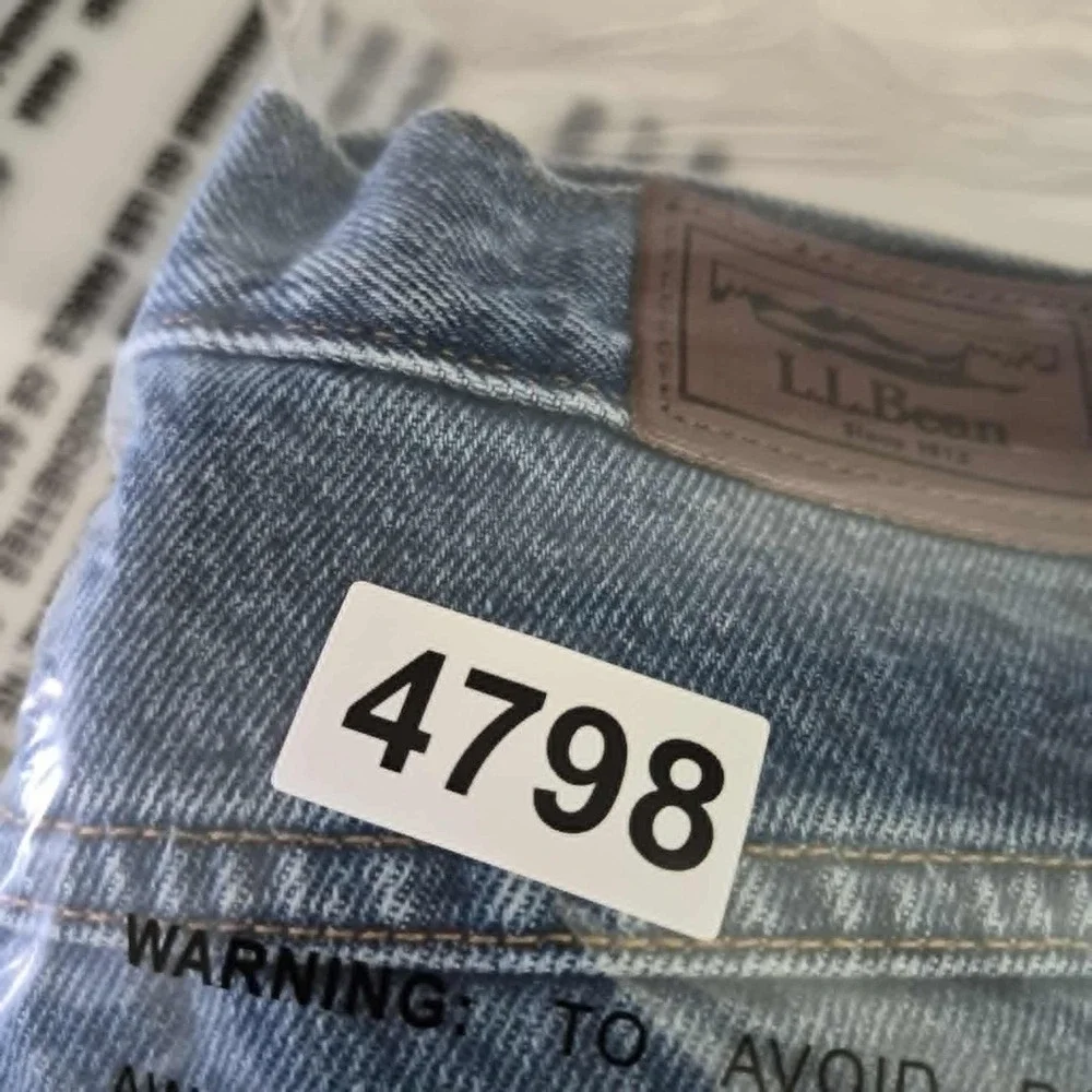 LL Bean Double L Jeans Men's 30x30 Blue Denim Classic Fit‎ Fleece Lined NWT